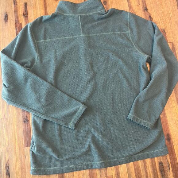 North Face‎ Men's 1/4 Zip Green Jacket XL textured - Picture 3 of 6